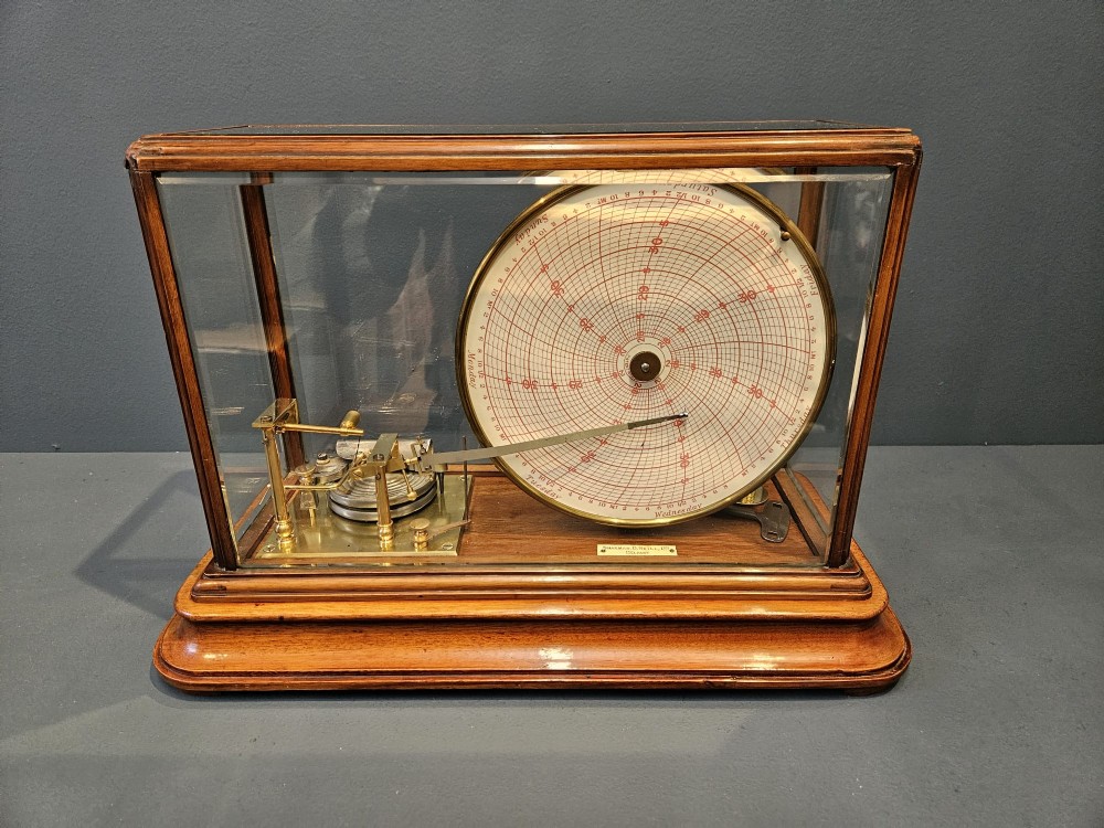 Rare Edwardian Large Disc Chart Barograph View II