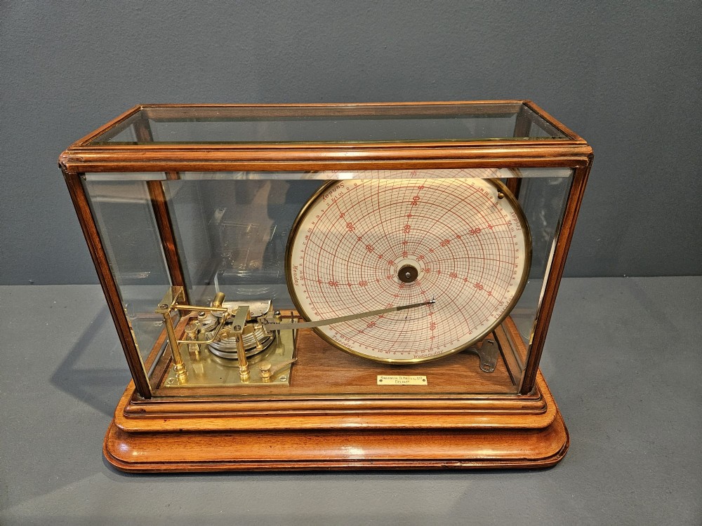 Rare Edwardian Large Disc Chart Barograph View III