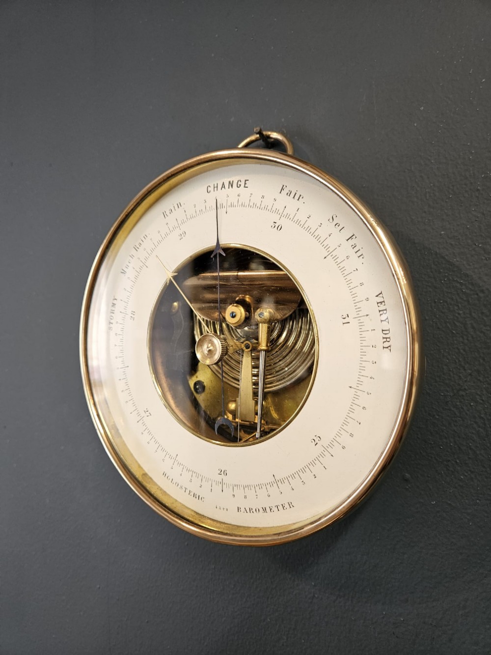 Large Victorian Skeletonised Marine Barometer View V
