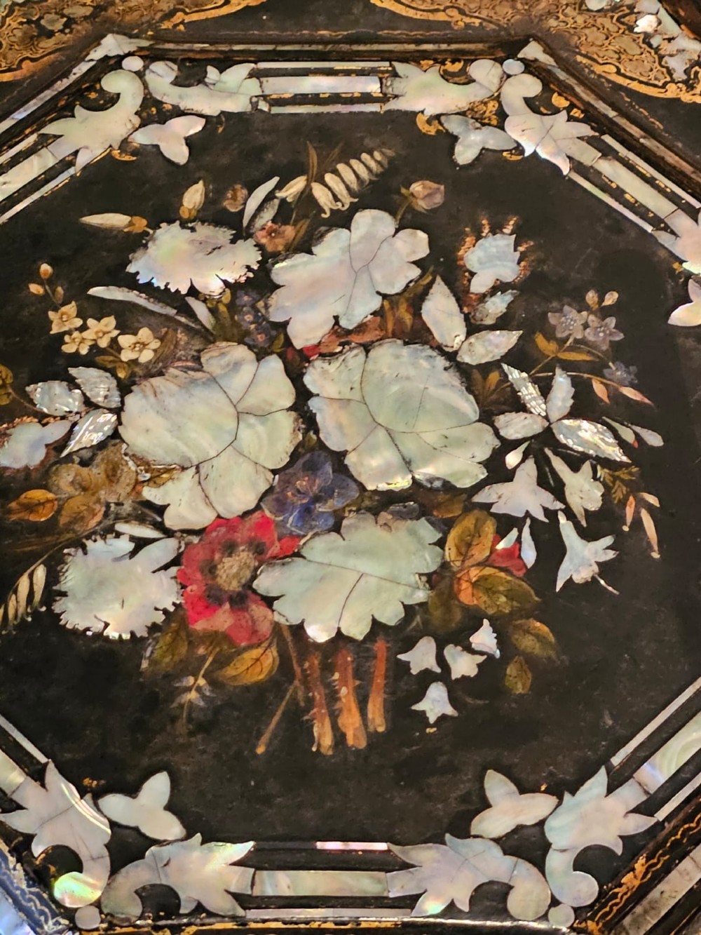 Superb Victorian Japanned Work Table View VI