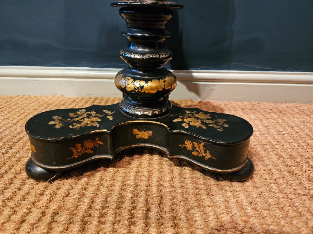 Superb Victorian Japanned Work Table View IX
