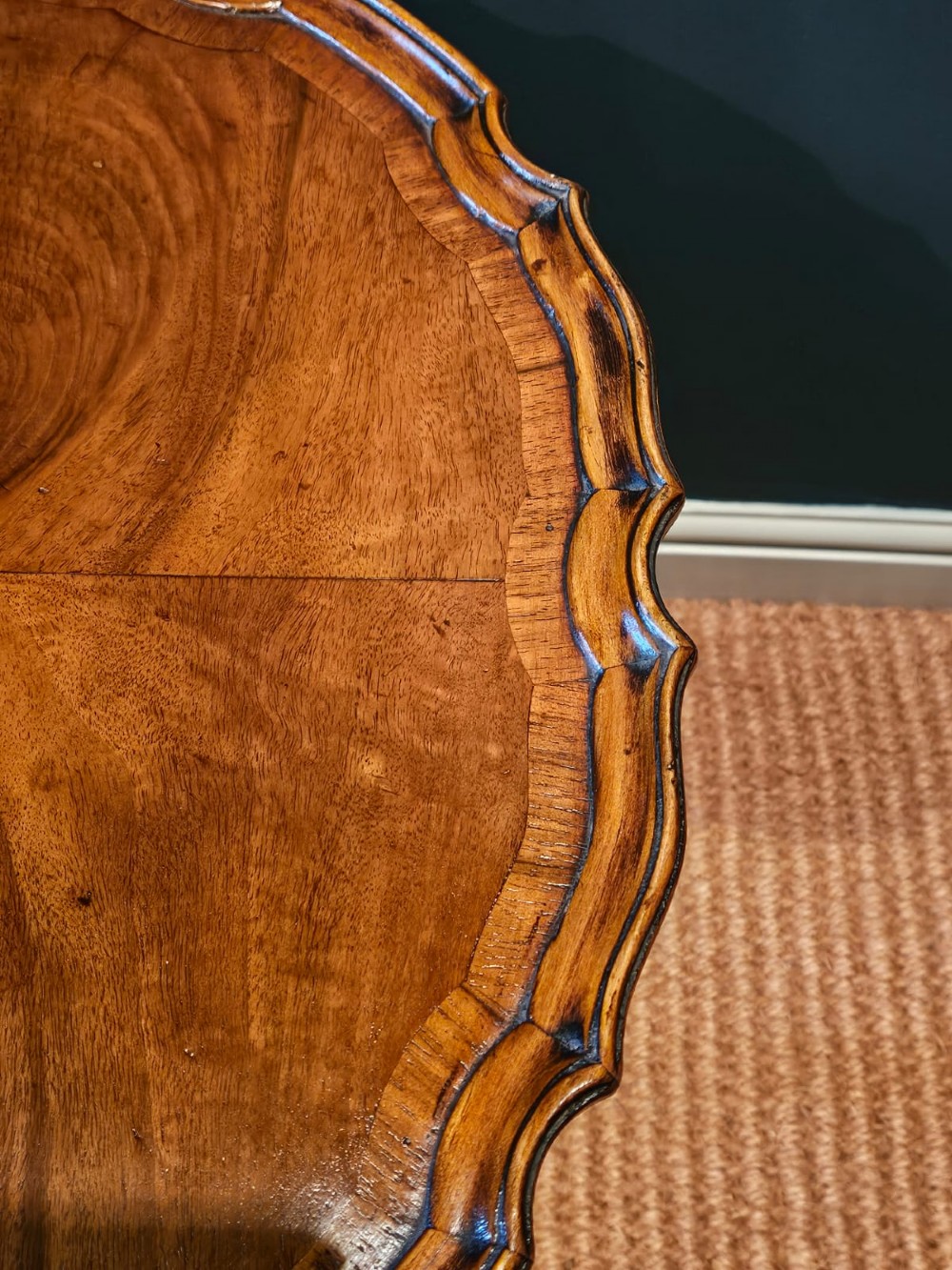 Edwardian Walnut Tripod Lamp Table View III