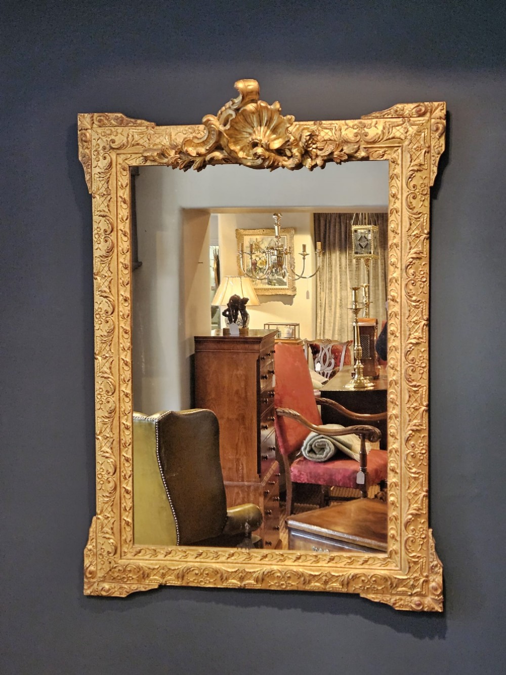 Large Victorian Timber Gilt Mirror