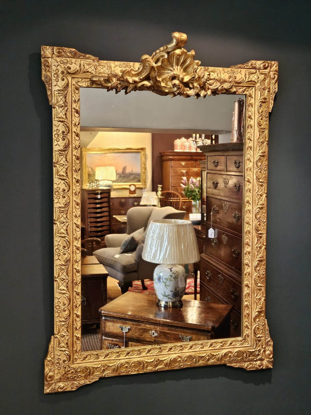 Large Victorian Timber Gilt Mirror View II