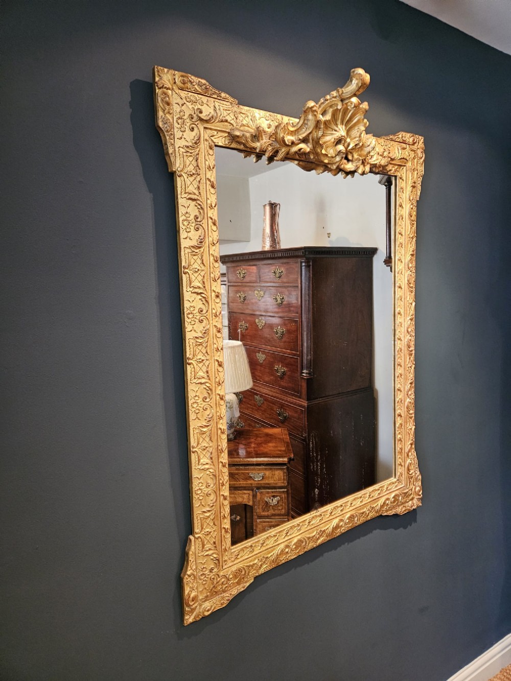 Large Victorian Timber Gilt Mirror View V