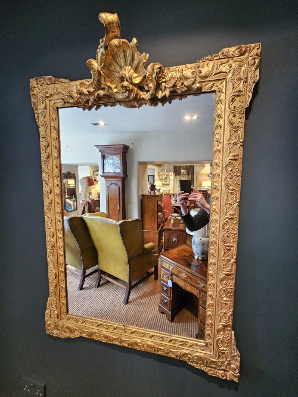 Large Victorian Timber Gilt Mirror View VII