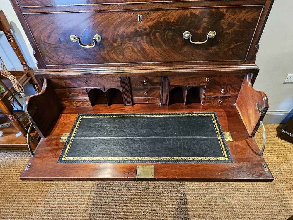 George III Mahogany Secretaire Chest on Chest View IV