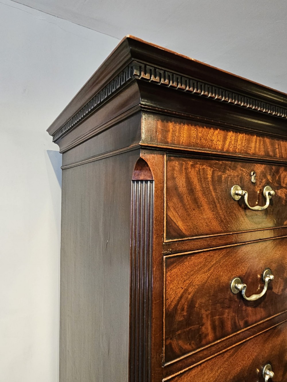 George III Mahogany Secretaire Chest on Chest View V