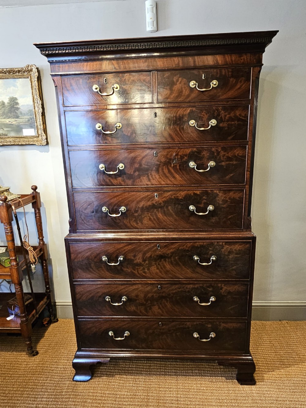 George III Mahogany Secretaire Chest on Chest View VIII