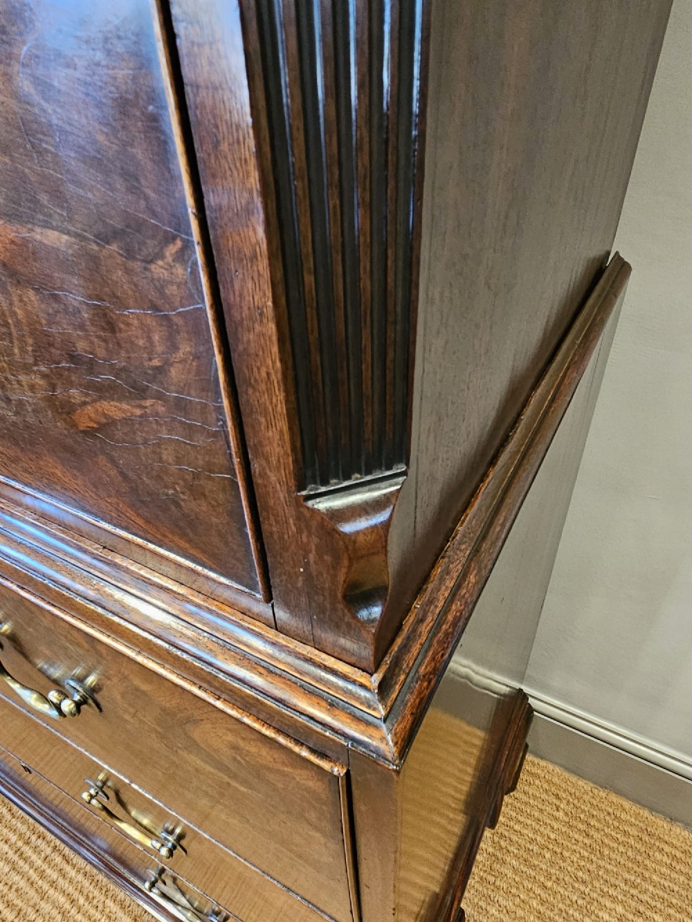 George III Mahogany Secretaire Chest on Chest View X