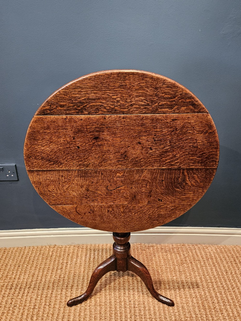 George III Oak Tripod Table View IV