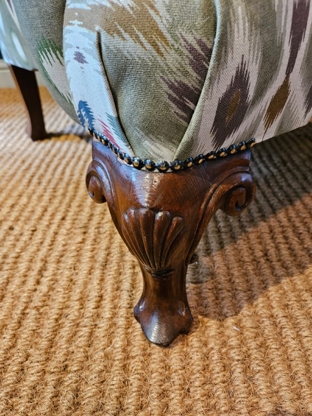 Superb Edwardian Wing Back Arm Chair View IV
