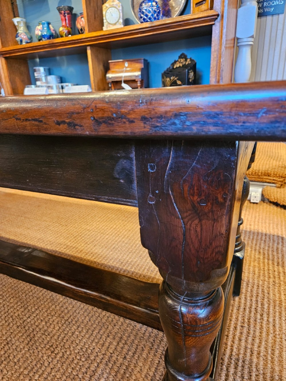George III 8 Seater Oak Refectory Table View V
