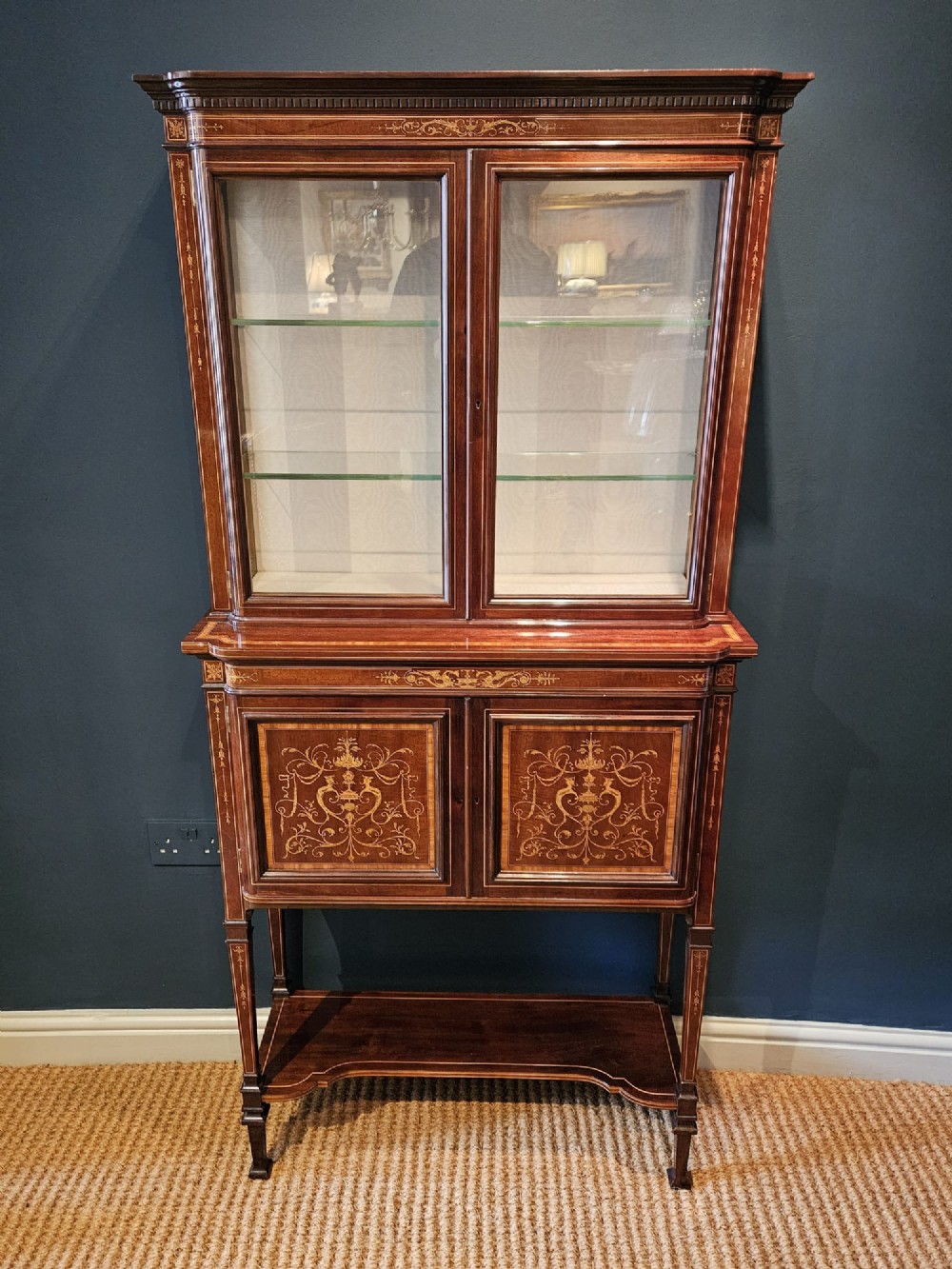 Small Edwards and Roberts Late Victorian Display Cabinet