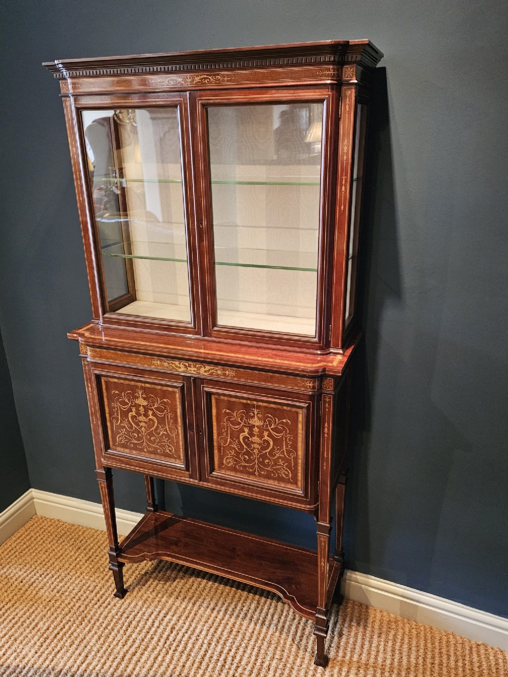 Small Edwards and Roberts Late Victorian Display Cabinet View IV