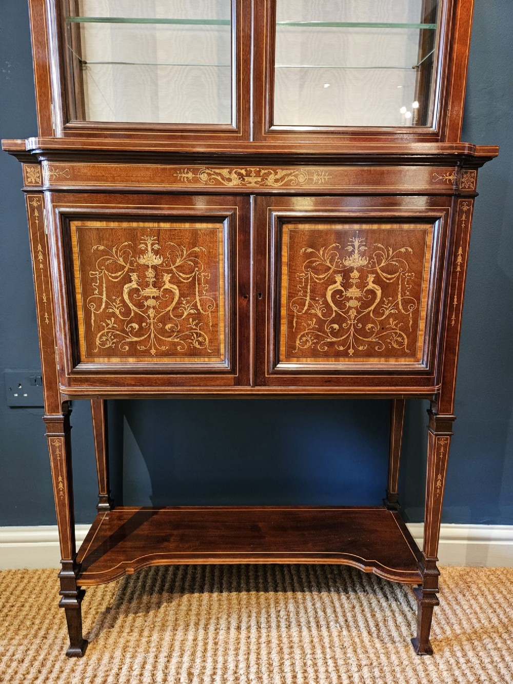 Small Edwards and Roberts Late Victorian Display Cabinet View V
