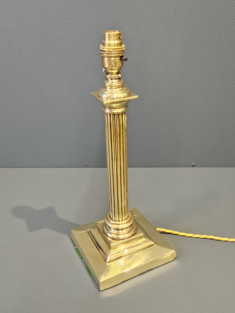 Edwardian Brass Table Lamp View II
