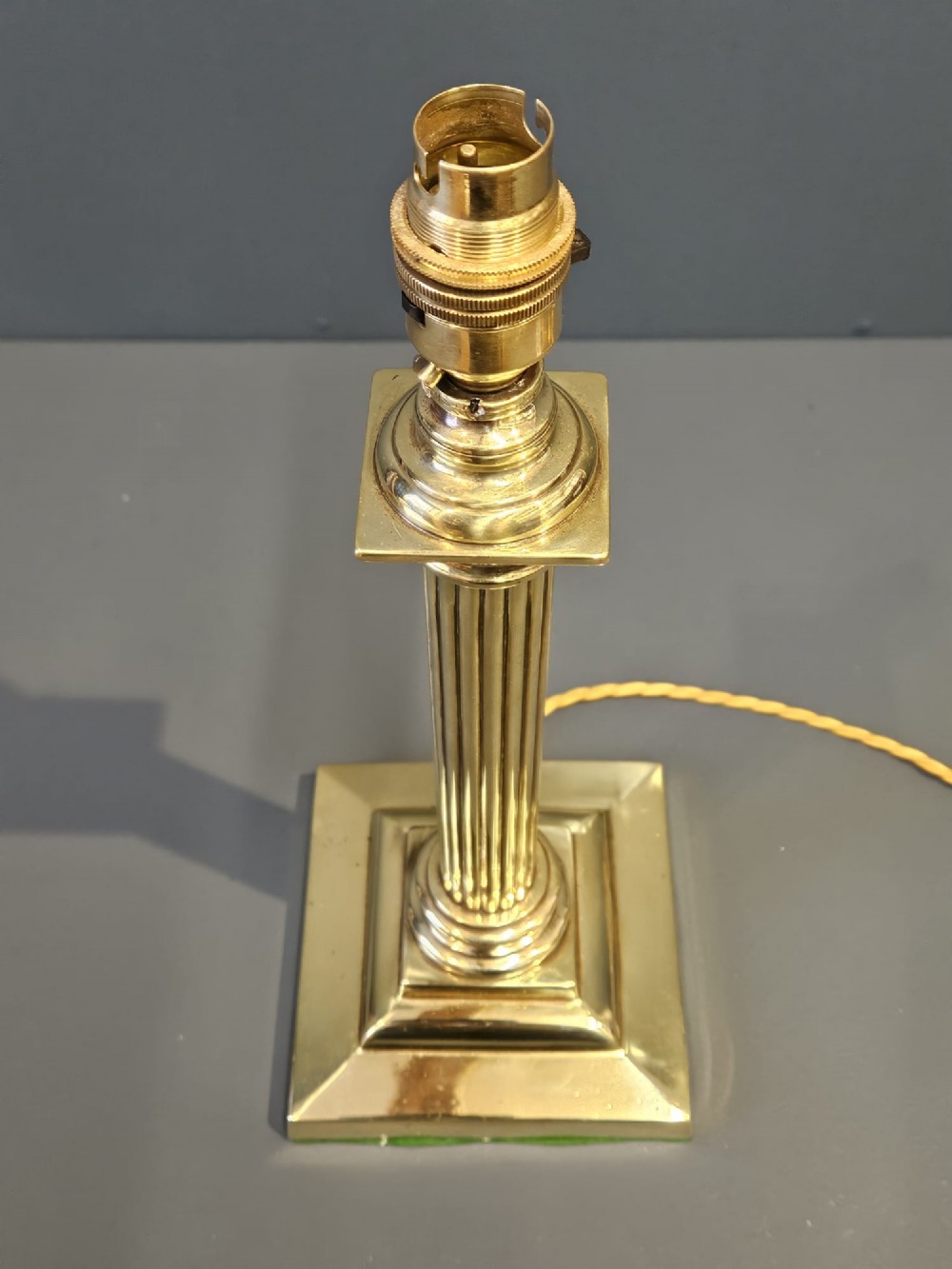 Edwardian Brass Table Lamp View III