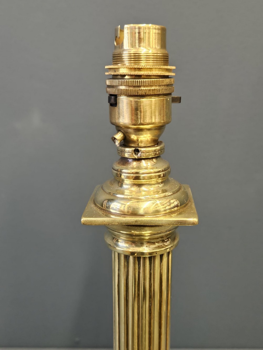 Edwardian Brass Table Lamp View V
