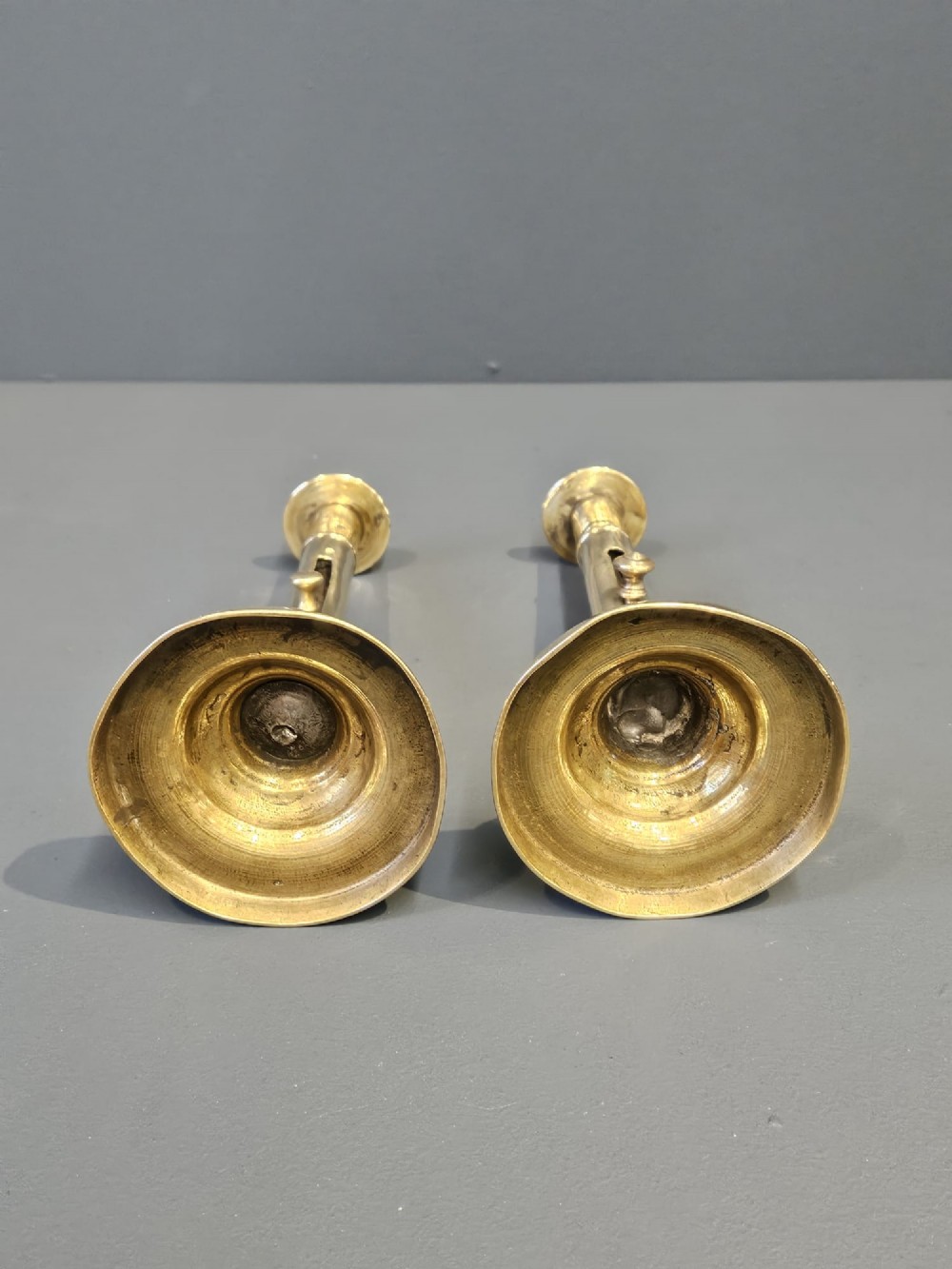 Pair of George III Brass Candlesticks View VI