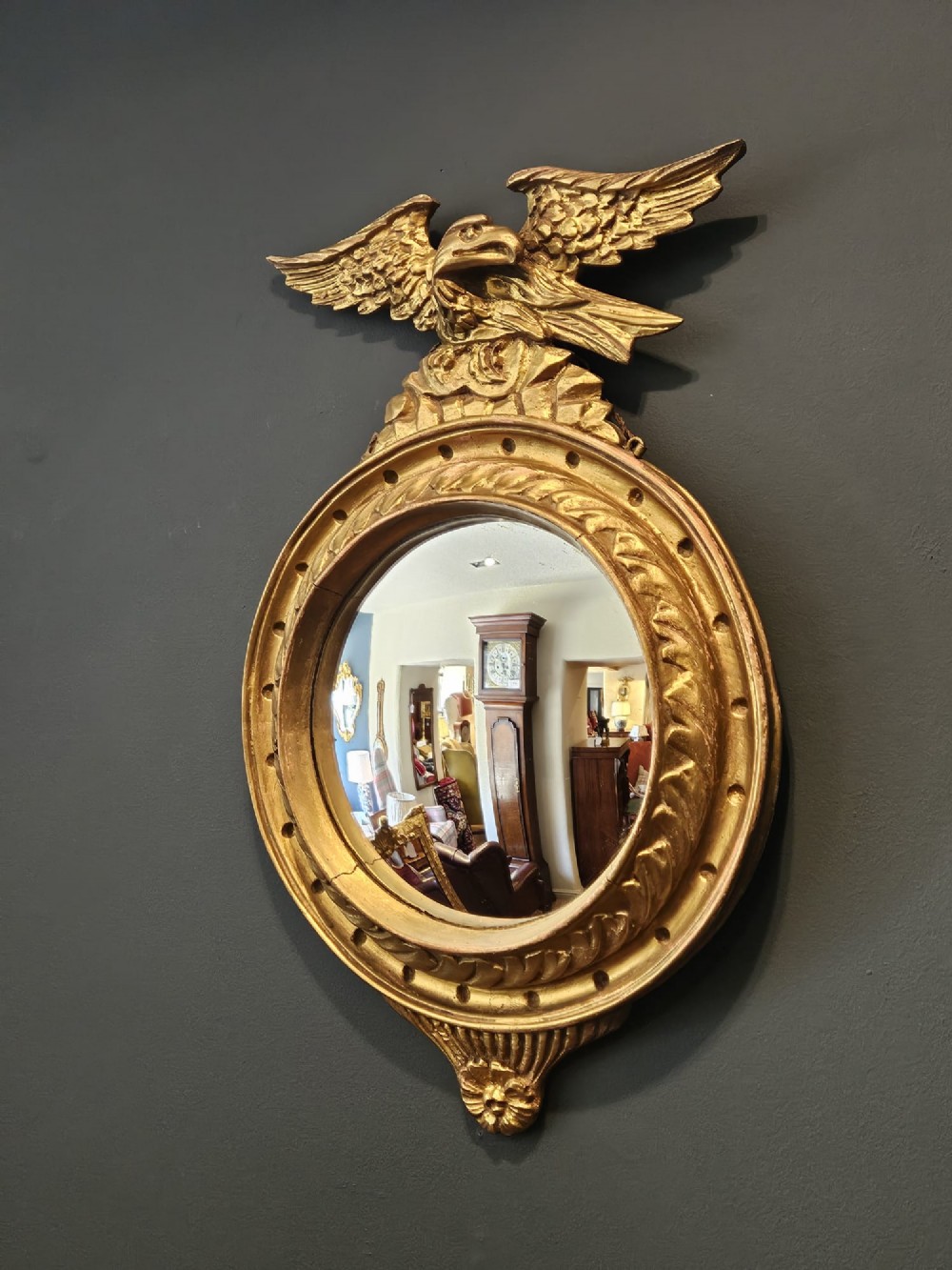 Victorian Gilt Framed Convex Mirror
