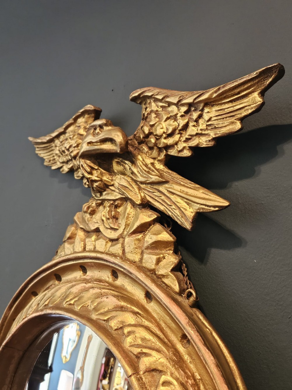 Victorian Gilt Framed Convex Mirror View VII