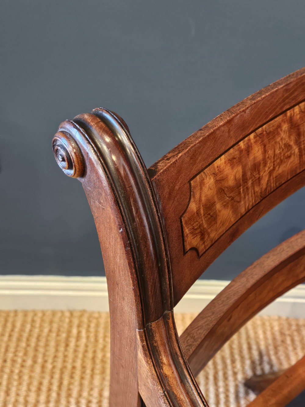 Regency Mahogany Desk Chair View VI
