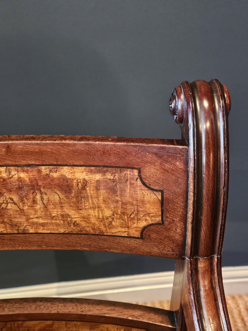 Regency Mahogany Desk Chair View VII