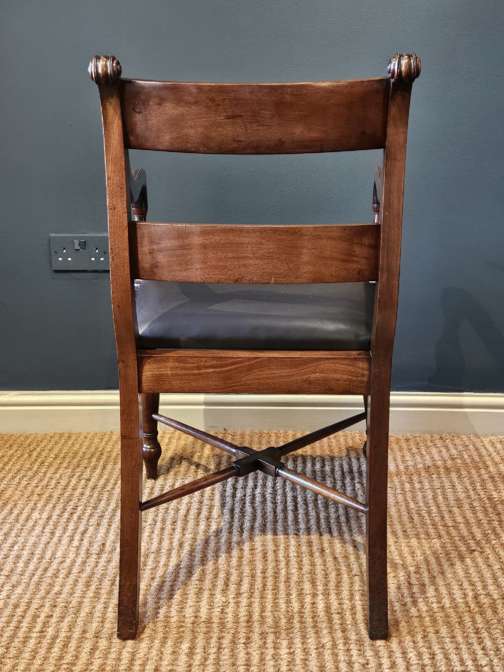 Regency Mahogany Desk Chair View VIII