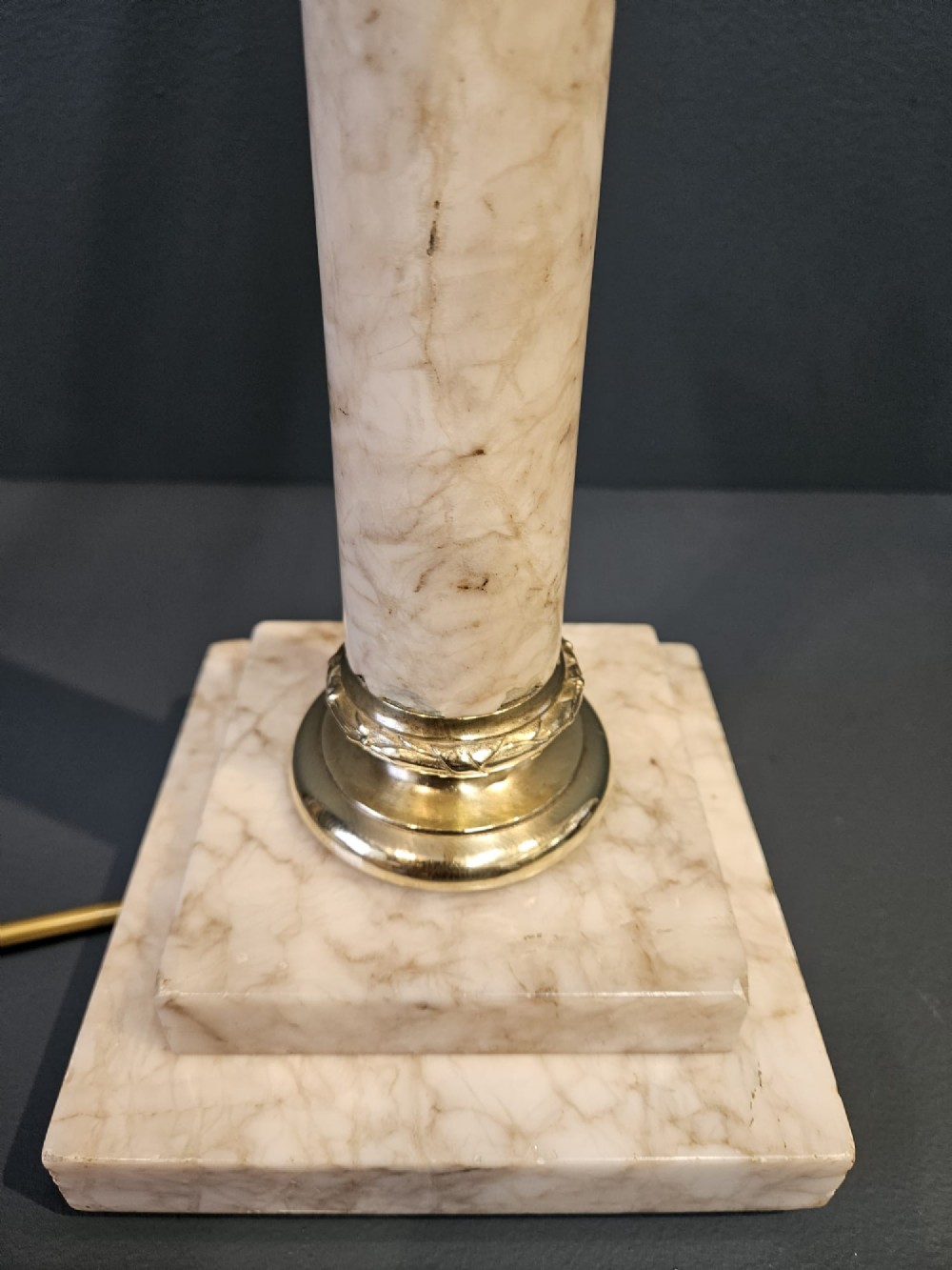 Pair of Late Victorian Marble Brass Mounted Table Lamps View VII