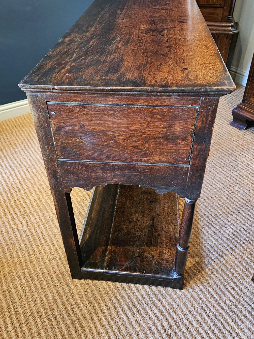 George II Oak Open Pot Board Dresser View VI