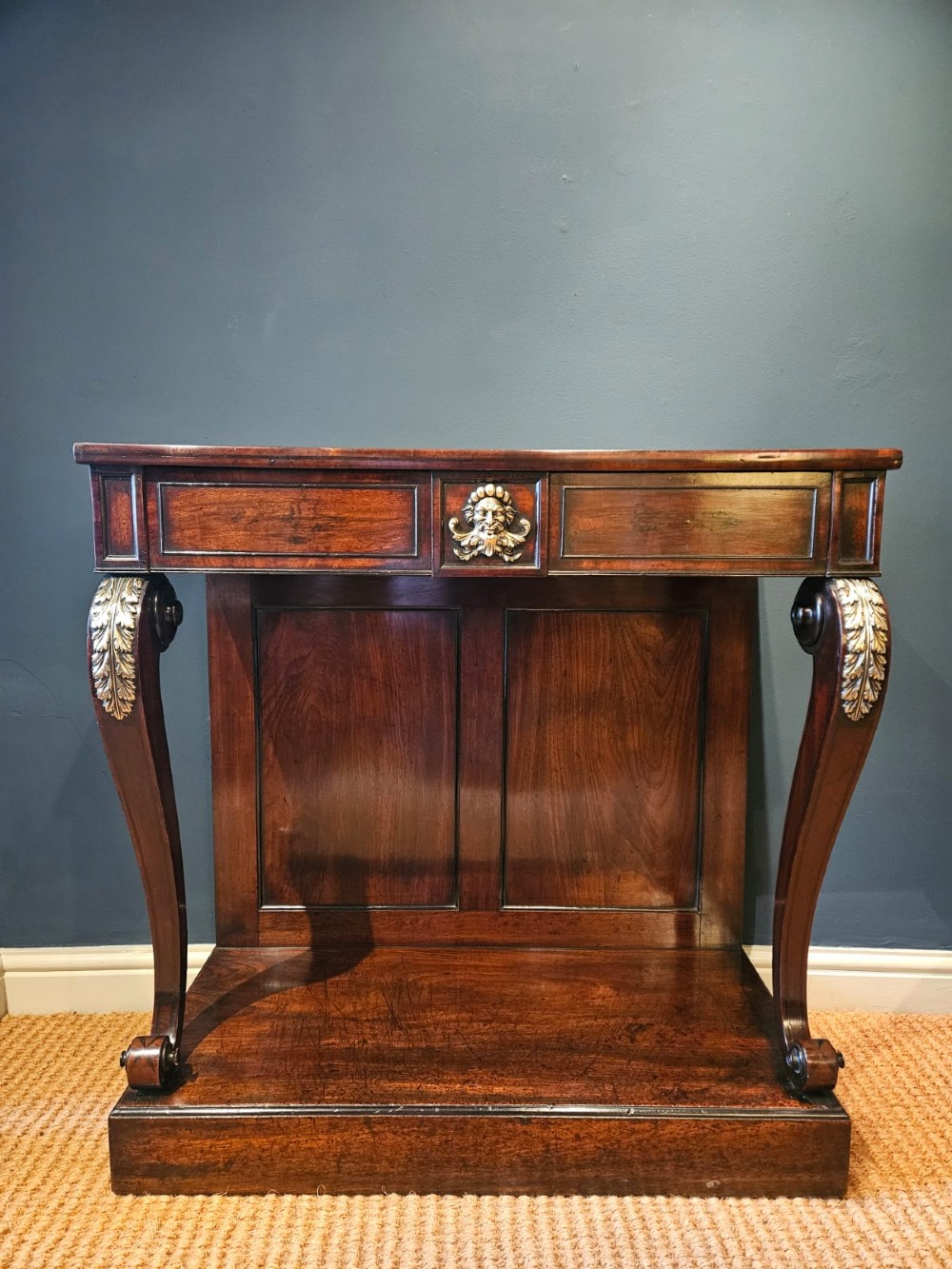 Fine Quality Regency Mahogany Console Table