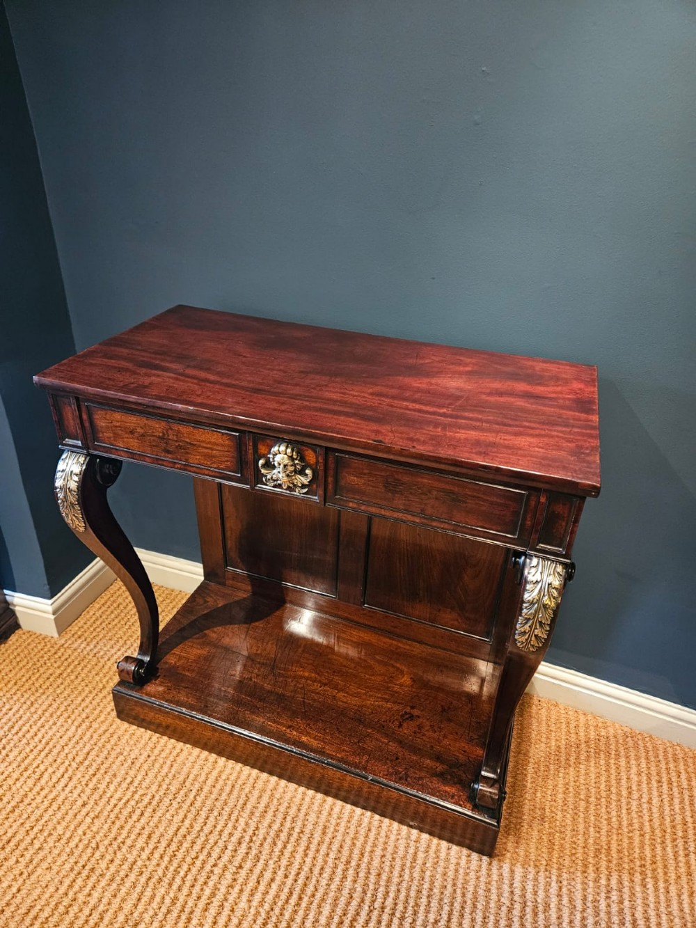 Fine Quality Regency Mahogany Console Table View IX