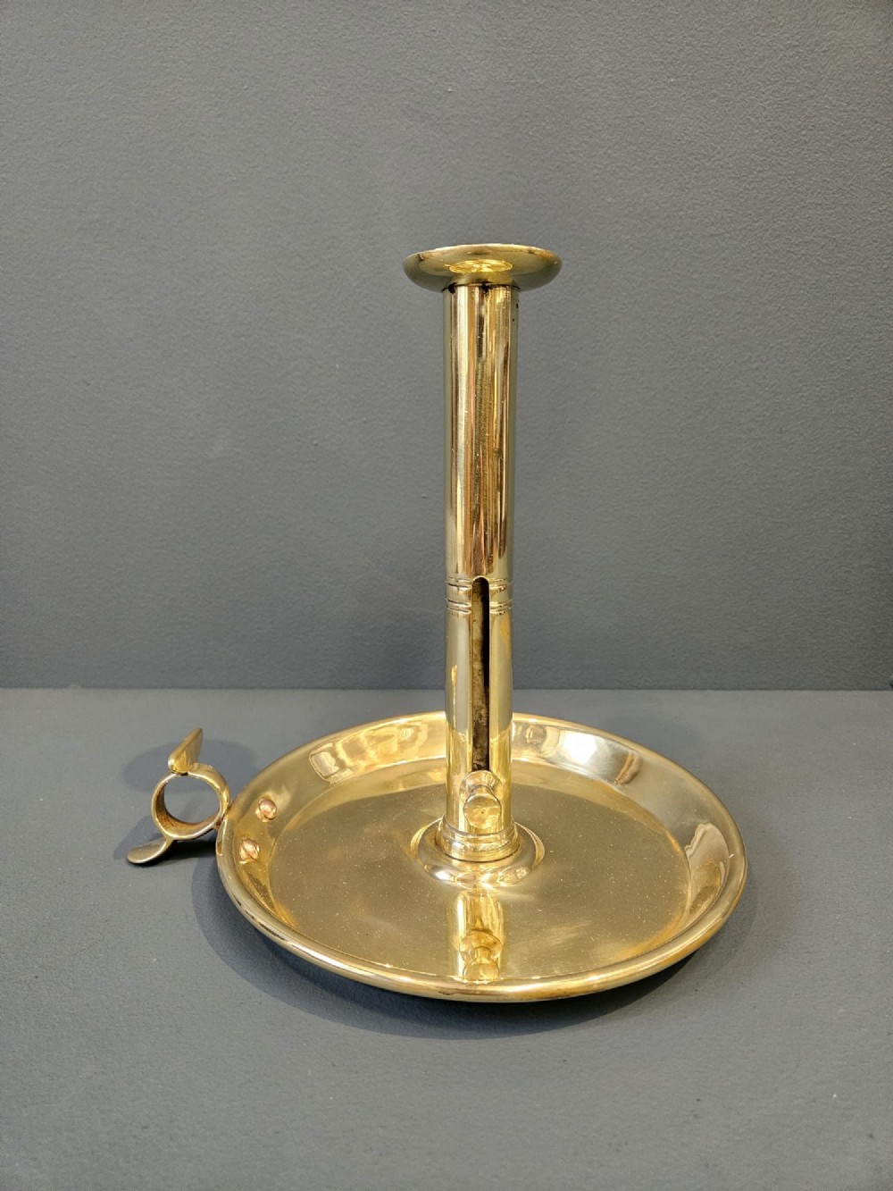 Large George III Brass Chamberstick