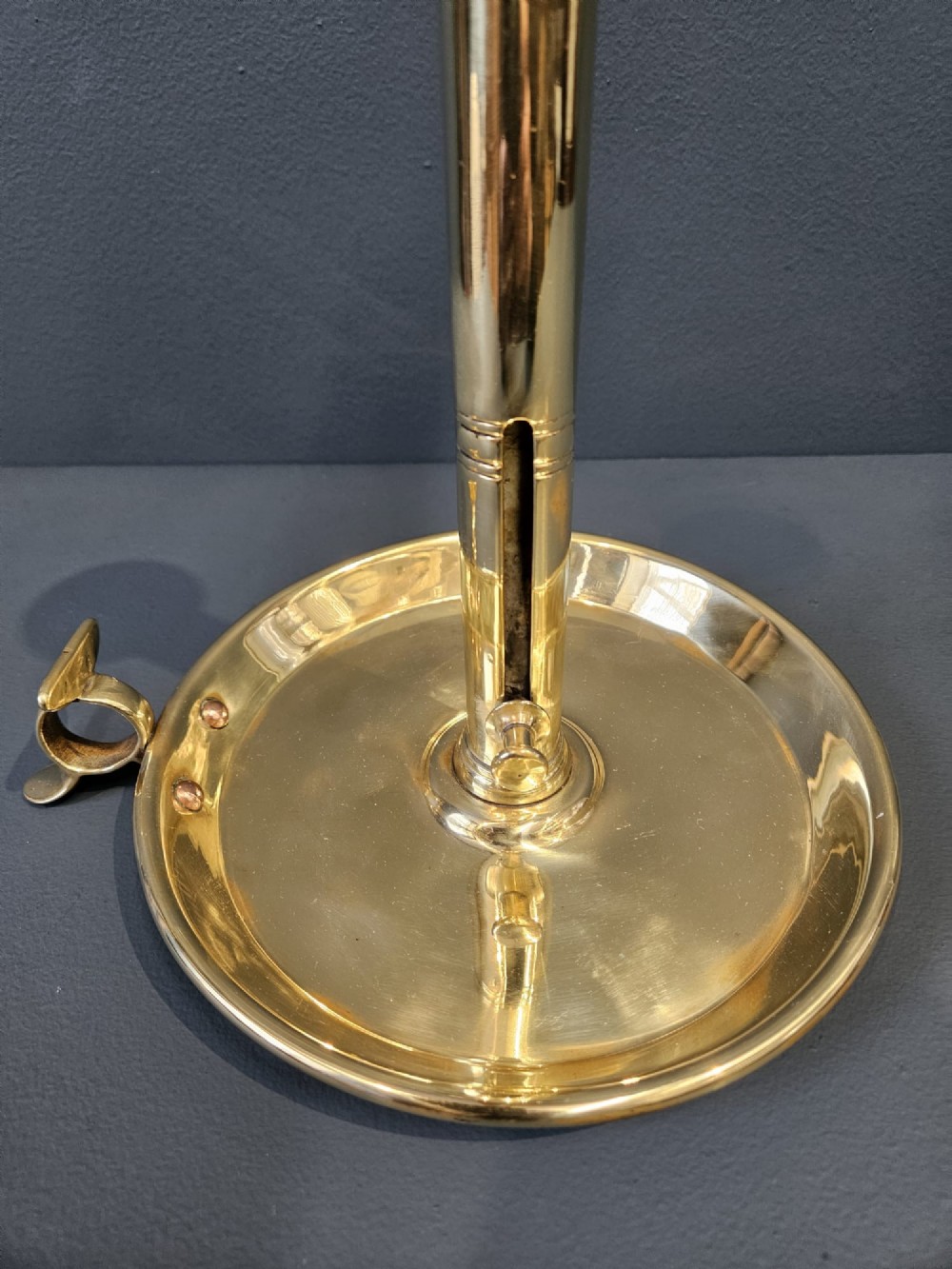 Large George III Brass Chamberstick View III