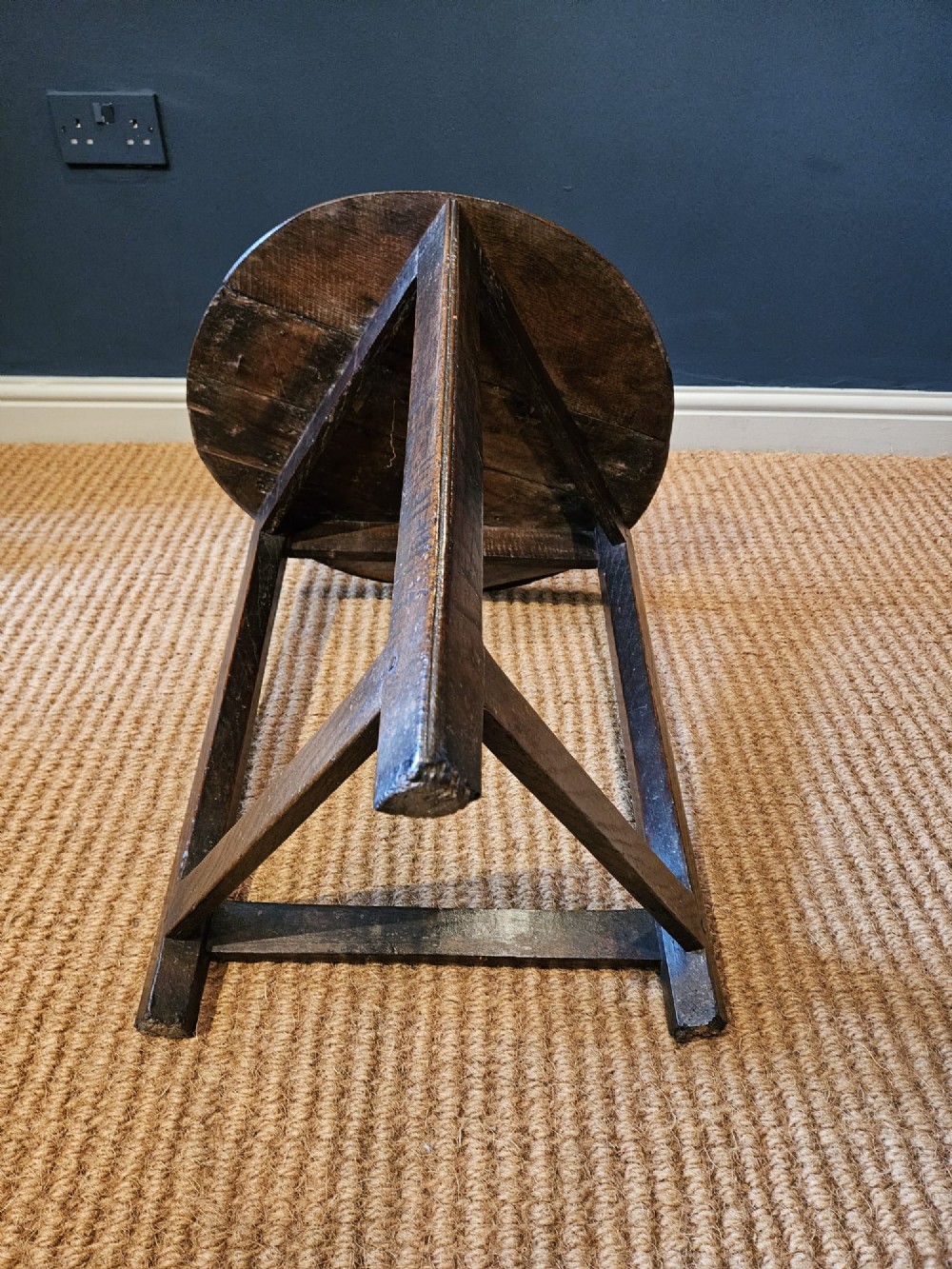 Primitive George III Welsh Oak Cricket Table View III