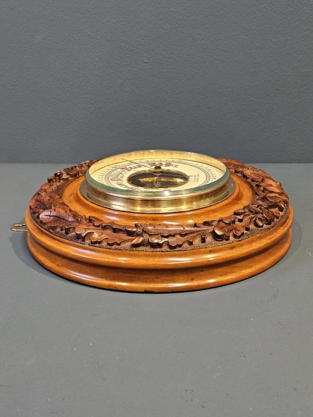 Quality Victorian Carved Walnut Kings Lynn Barometer View VI