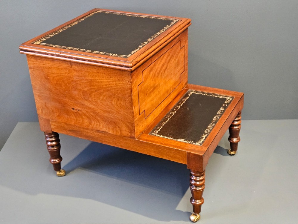 Early Victorian Mahogany Library Steps