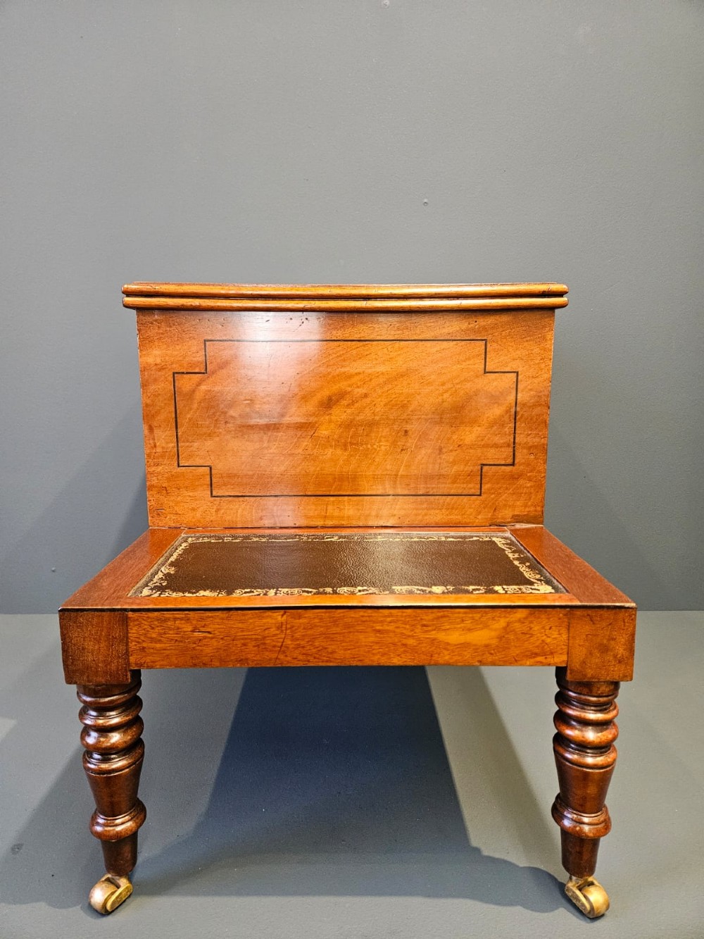 Early Victorian Mahogany Library Steps View II