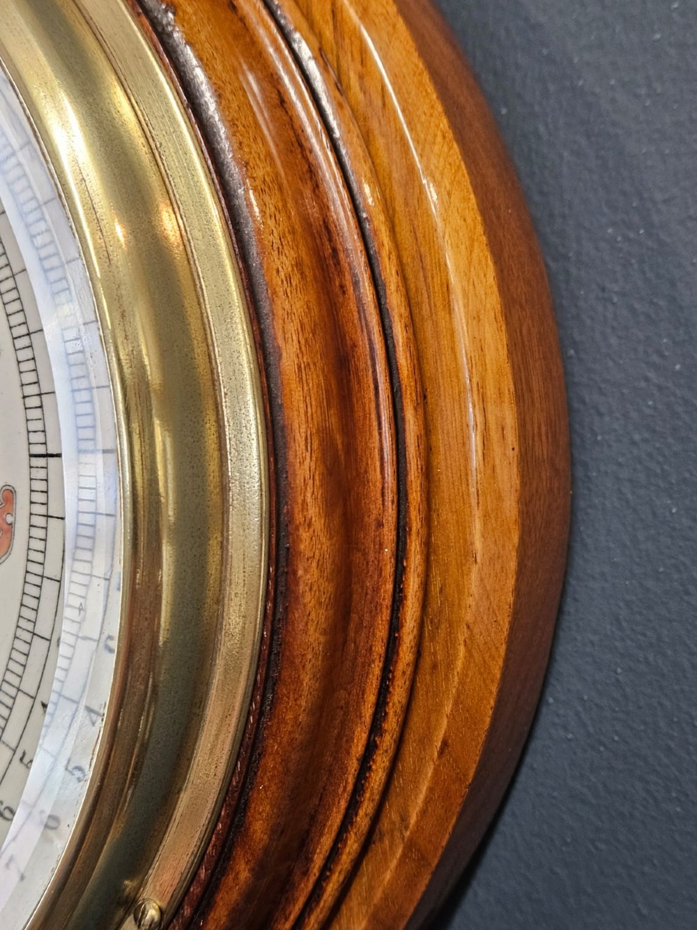 Victorian Walnut Barometer with Porcelain Dial View VI