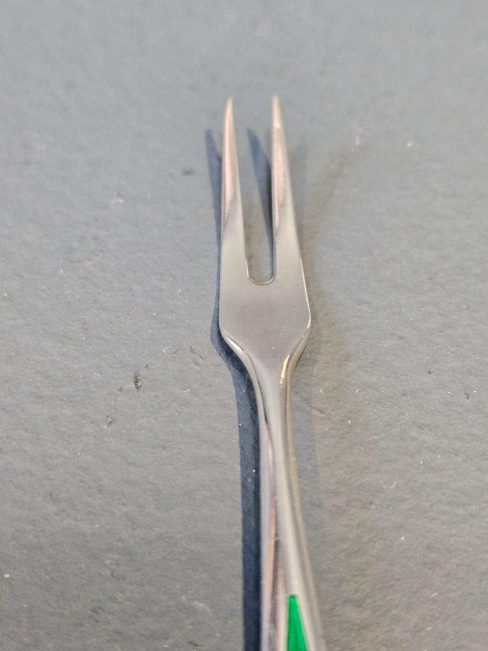 Set of 6 Silver and Enamel Hors D'oeuvre Forks View IV