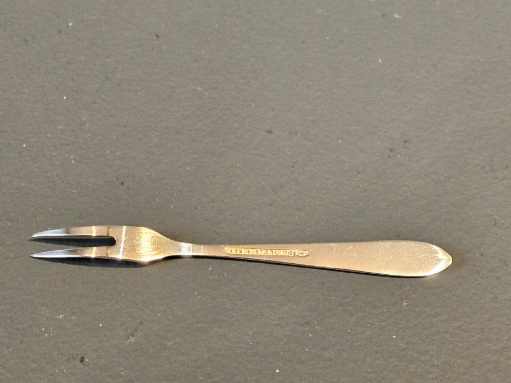 Set of 6 Silver and Enamel Hors D'oeuvre Forks View VI