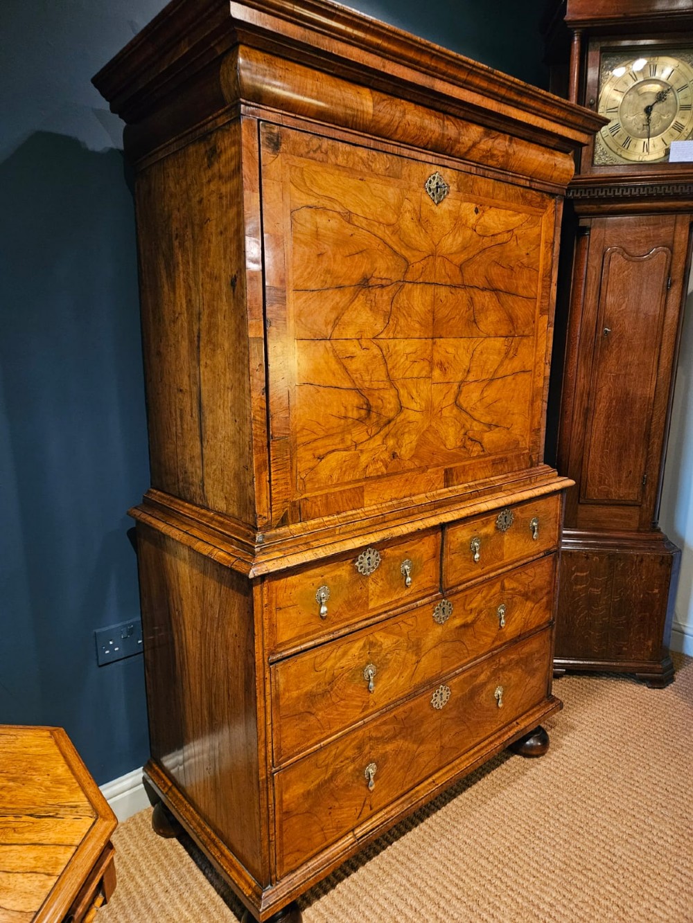Superb William & Mary Walnut Escritoire View IV