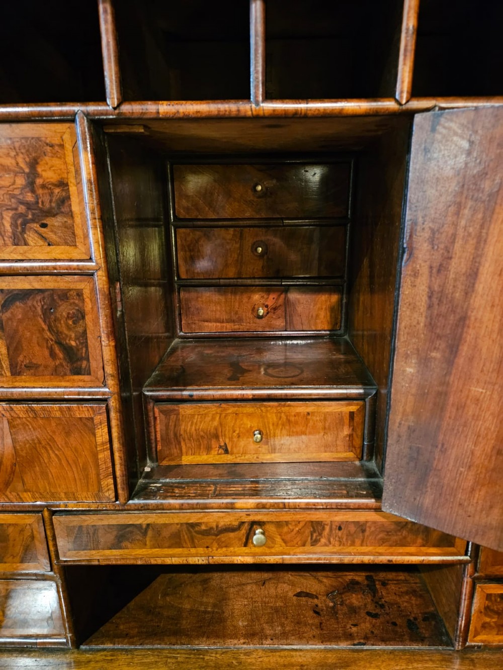 Superb William & Mary Walnut Escritoire View X