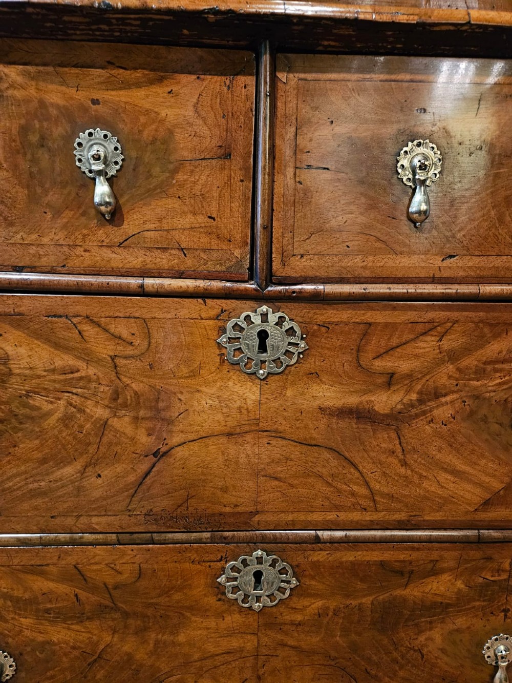 Superb William & Mary Walnut Escritoire View XI