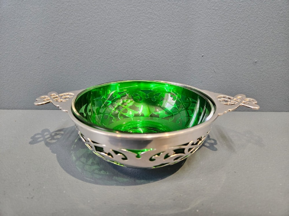 Large Edwardian Mappin and Webb Silver Quaich