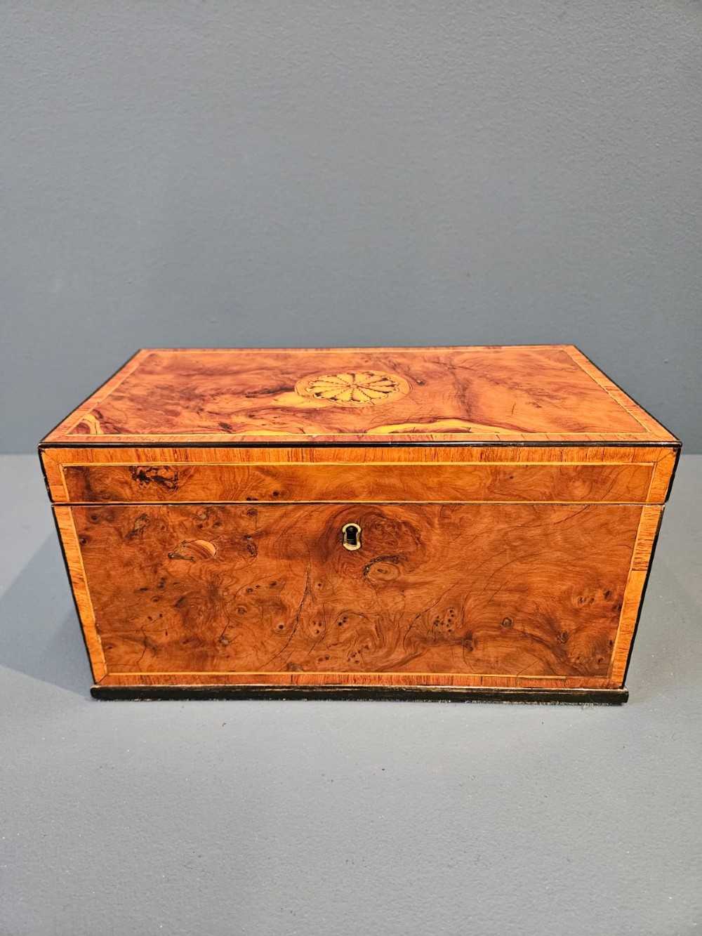 George III Walnut Inlaid Tea Caddy View II