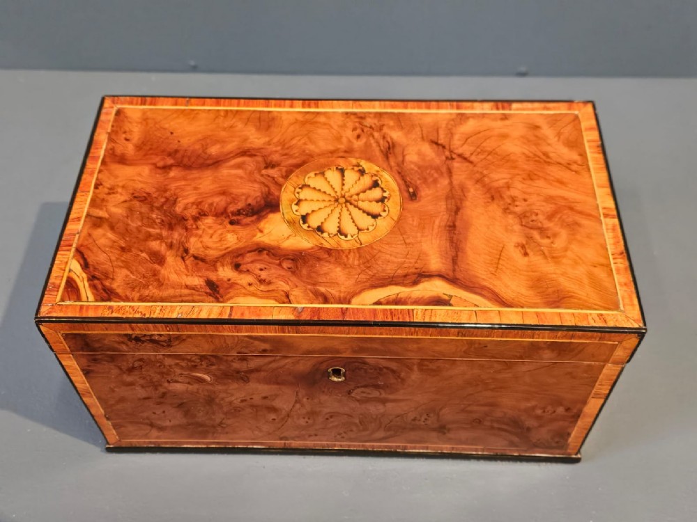 George III Walnut Inlaid Tea Caddy View IV