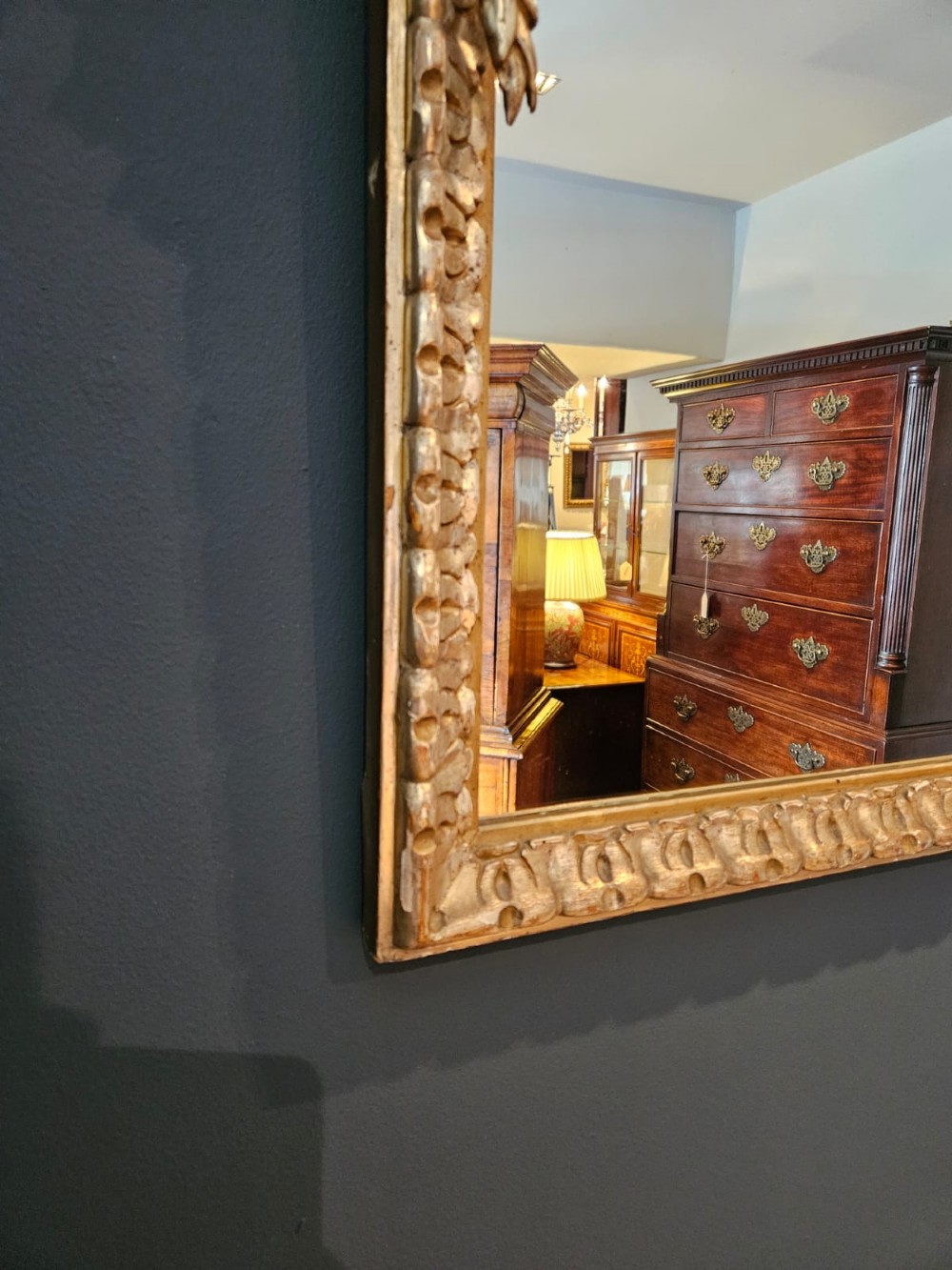 Superb Victorian Silver Gilt Over Mantel Mirror View VI