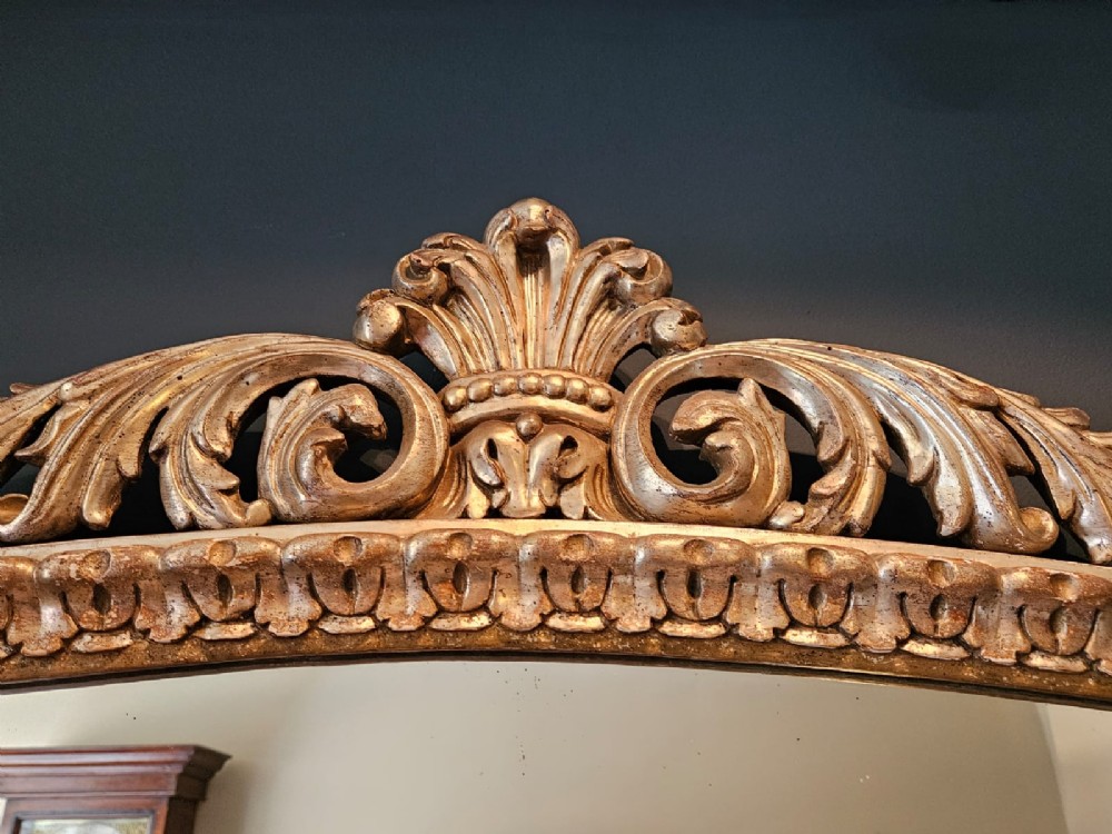 Superb Victorian Silver Gilt Over Mantel Mirror View IX